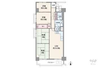 六番町スワローハイツ1150万円：間取り図