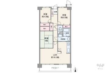 ファミール日進一番館2199万円：間取り図