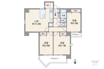 千里山ロイヤルマンション1番街Ａ棟3399万円：間取り図