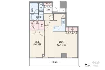 Brillia(ブリリア) Tower 堂島54000万円：間取り図