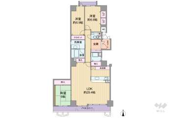 モンテベルデ甲陽園2100万円：間取り図