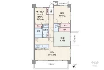 ライオンズマンション水無瀬第22980万円：間取り図
