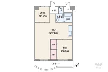 住吉台東住宅5号棟750万円：間取り図