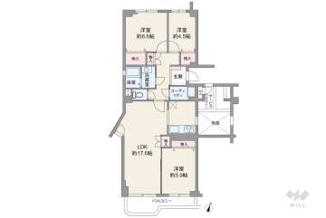 芦屋緑2住宅 5号棟2690万円：間取り図