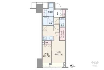 Brillia(ブリリア) Tower 堂島9999万円：間取り図