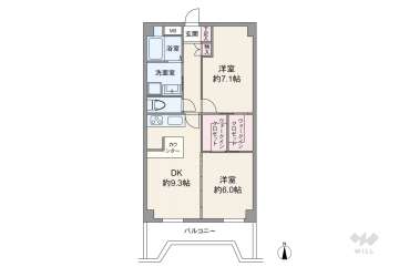 ハイマート夕陽ヶ丘3230万円：間取り図