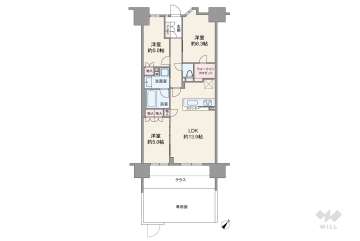 ルネ西宮仁川3280万円：間取り図