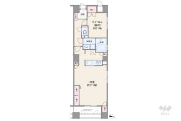 セザール夕陽丘4090万円：間取り図