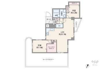 セレッソコート芦屋大原7180万円：間取り図