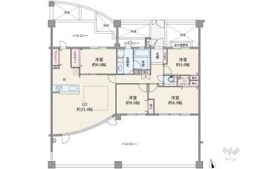 アンビエント西宮仁川アールブリーズ5180万円：間取り図