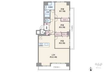 コープ野村稲西1699万円：間取り図