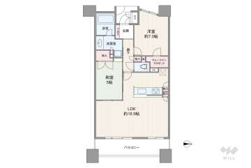 クレアシティ大阪清水谷6600万円：間取り図