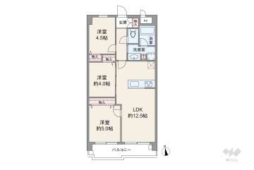 朝日プラザ緑橋2600万円：間取り図