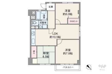 コープ甲子園1780万円：間取り図