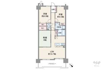 宝マンション白鳥2199万円：間取り図
