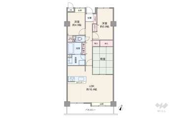 ファミール本山3750万円：間取り図