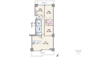 ＲＩＣイーストコート7番街4番館3780万円：間取り図