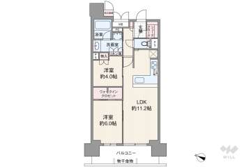 パークナード新梅田アーバンパレス8480万円：間取り図