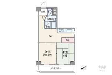 グランドピア道頓堀2200万円：間取り図