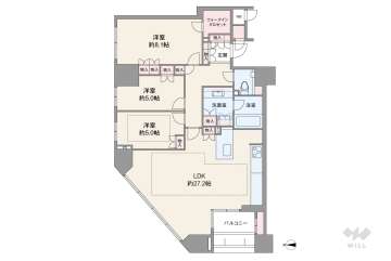 リバーガーデン四天王寺14180万円：間取り図