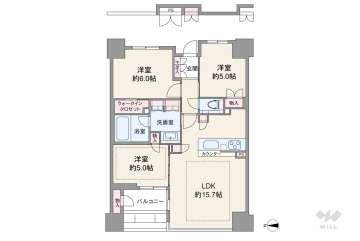 リバーガーデン四天王寺9288万円：間取り図