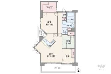 セレッソコート甲子園口ディアナ4880万円：間取り図
