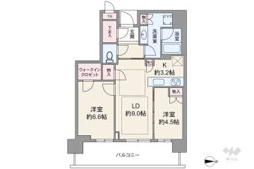 ジオタワー宝塚グランレジスTheNorth6480万円：間取り図