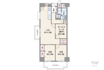 オリーブハイツ西宮3480万円：間取り図