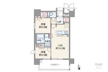 シエリア大阪紅梅町8000万円：間取り図