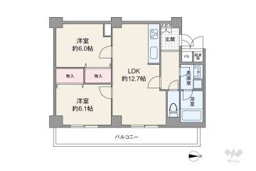 夕陽ヶ丘スカイハイツ3680万円：間取り図