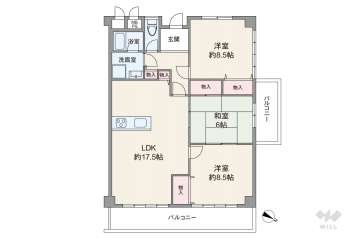 住吉川ハイツ1880万円：間取り図