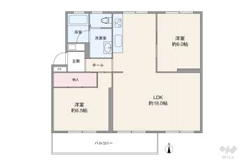 箕面如意谷住宅2棟800万円：間取り図