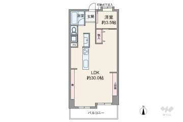 シティコーポ鴫野2号棟3940万円：間取り図