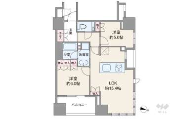 ザ・パークハウス 大阪梅田タワー12800万円：間取り図