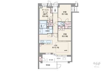 レ・ジェイド西宮北口8980万円：間取り図