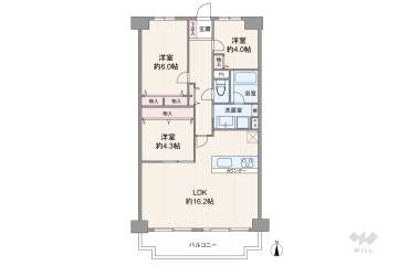ファミリープラザ宝塚A棟1680万円：間取り図