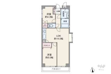 ニューライフ岡本2480万円：間取り図