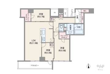 シエリアタワー大阪堀江18800万円：間取り図