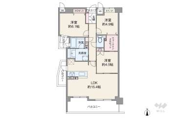 ローレルコート大淀5680万円：間取り図