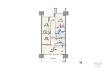 パークナード新梅田アーバンパレス7580万円：間取り図