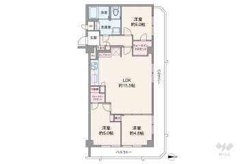 仁川グランドハイツ2280万円：間取り図