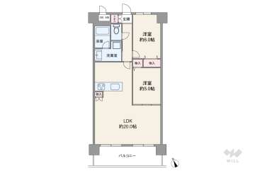 朝日プラザ九条3298万円：間取り図
