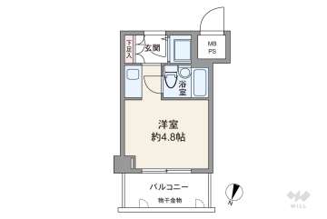 ファミールハイツ北大阪5号棟弐番館530万円：間取り図