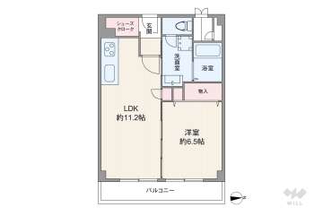 コーポ中津2280万円：間取り図