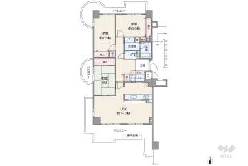 RICイーストコート6番街5番館3480万円：間取り図