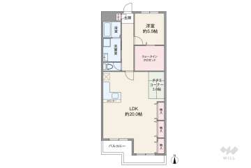 第２サンハイツ緑地公園　1850万円：間取り図