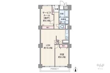 夕陽ヶ丘スカイハイツ2898万円：間取り図