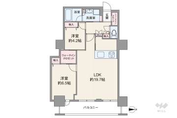 阿波座ライズタワーズフラッグ469290万円：間取り図