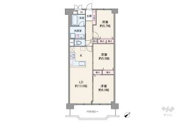 千里山サニーハイツ2390万円：間取り図