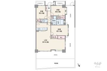 ダイアパレス白鳥公園西2978万円：間取り図